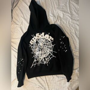 black and white spider hoodie